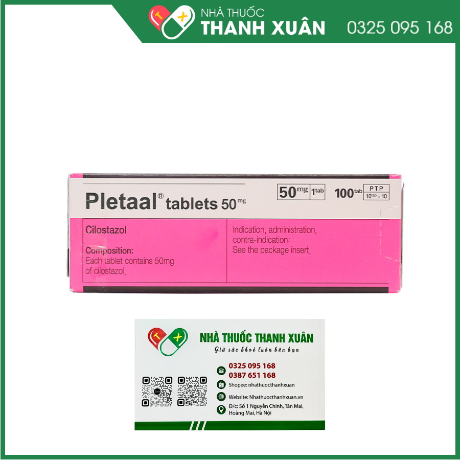 Pletaal Tablets 50 điều trị các chứng thiếu máu cục bộ